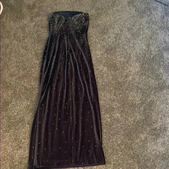 Reggio Charcoal Gray Evening Dress - Picture 3 of 4